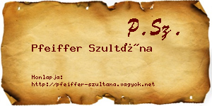 Pfeiffer Szultána névjegykártya